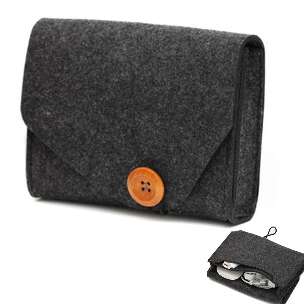 Tech Accessories Case - Bolsa de armazenamento de feltro portátil